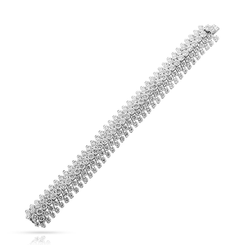 Van Cleef & Arpels Five Row Diamond Bracelet, Platinum and 18k