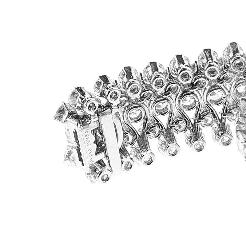 Van Cleef & Arpels Five Row Diamond Bracelet, Platinum and 18k