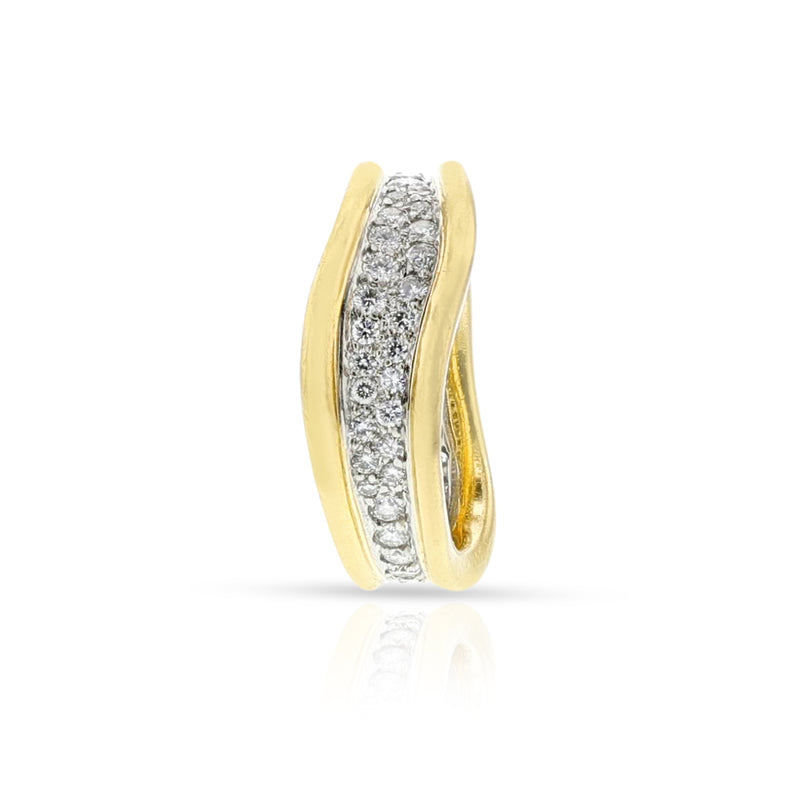 Tiffany & Co. Diamond Curved Ring, 18k, Platinum