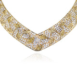 Van Cleef & Arpels Natural Yellow and White Diamond 18K Yellow Gold Necklace and Earring Set