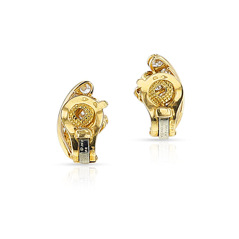 Van Cleef & Arpels Three Arch Earrings, 18k