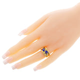 Van Cleef & Arpels Leaf Enamel and Diamond Ring, 18k