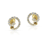 Diamond Swirl Studs, 18k