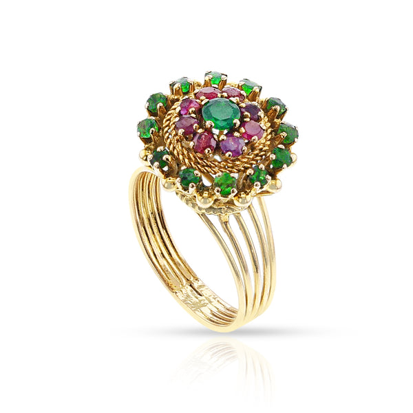 Emerald, Ruby and Gold Ring