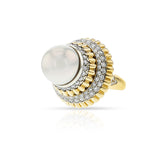 Van Cleef & Arpels Pearl and Diamond Ballerina Cocktail Ring, 18k