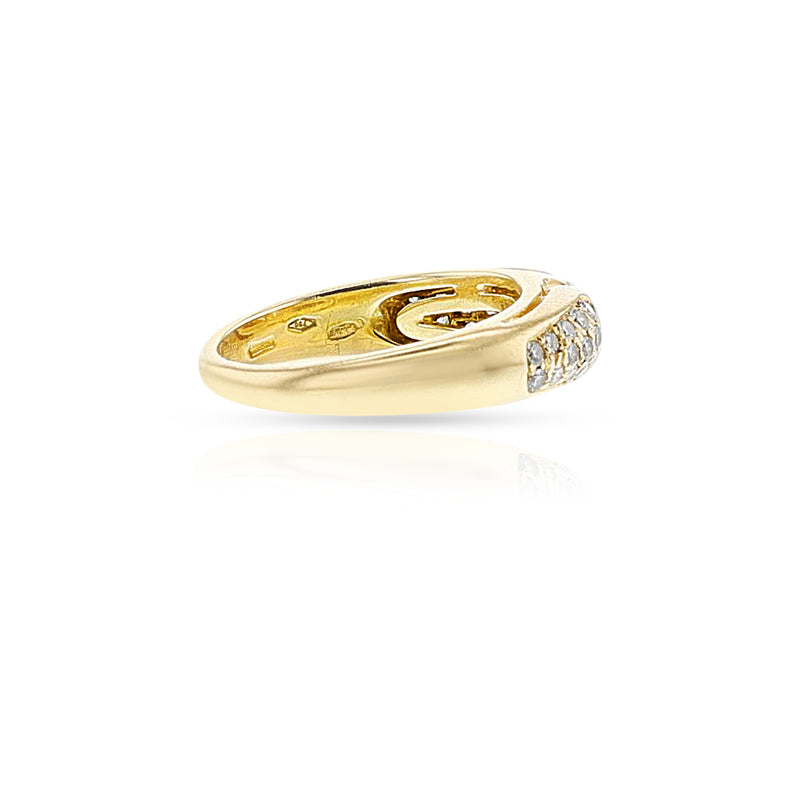 BVLGARI Oval Diamond Ring with Diamonds, 18k