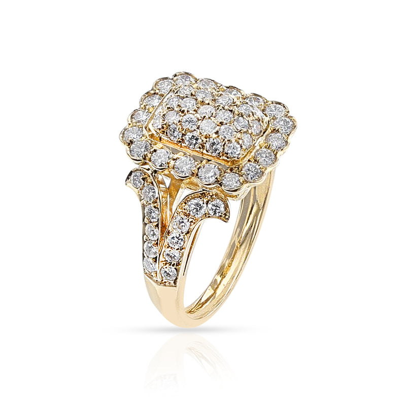 Cartier Rectangular Diamond Ring, 18k