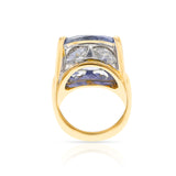 BVLGARI Natural Unheated Sapphire and Diamond Ring, 18k & Platinum