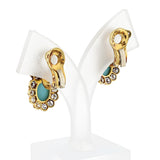 M. Gérard Paris Turquoise, Pearl, & Diamond, 18k Earrings + Necklace Set