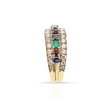 Van Cleef & Arpels Ruby Emerald Sapphire and Diamond Ring, 18k