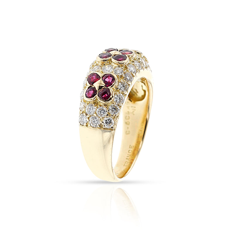 Van Cleef & Arpels Ruby and Diamond 18k Yellow Gold Ring