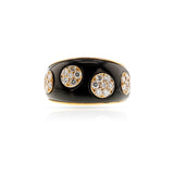 Van Cleef & Arpels Diamond Flower and Onyx Ring, 18k