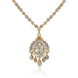 Van Cleef & Arpels Natural Diamond 18K Yellow Gold Necklace and Earring Set