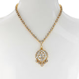 Van Cleef & Arpels Natural Diamond 18K Yellow Gold Necklace and Earring Set