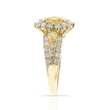 Van Cleef & Arpels Natural Yellow and White Diamond 18K Yellow Gold Ring