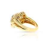 Channel-Set Sapphire and Diamond Ring, 18k