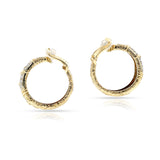 1970s Van Cleef & Arpels 18k Gold and Diamond Double Hoop Earrings