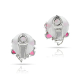 GIA Certified Burma No Heat Ruby and Diamond Day and Night Dangling Earrings