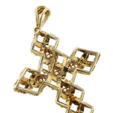 Tiffany & Co. Textured Gold and Diamond Cross Pendant, 18k