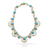 Van Cleef & Arpels Pery et Fils Turquoise Cabochon and Diamond Necklace, France, 1955