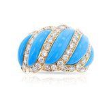 Mauboussin Turquoise and Diamond Ring, French, 18k