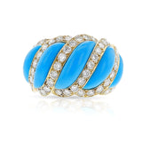 Mauboussin Turquoise and Diamond Ring, French, 18k