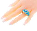 Mauboussin Turquoise and Diamond Ring, French, 18k