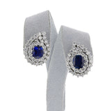 Natural Sapphire and Diamond Paisley Earrings, 18k