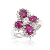 Ruby and Diamond Ring, Platinum