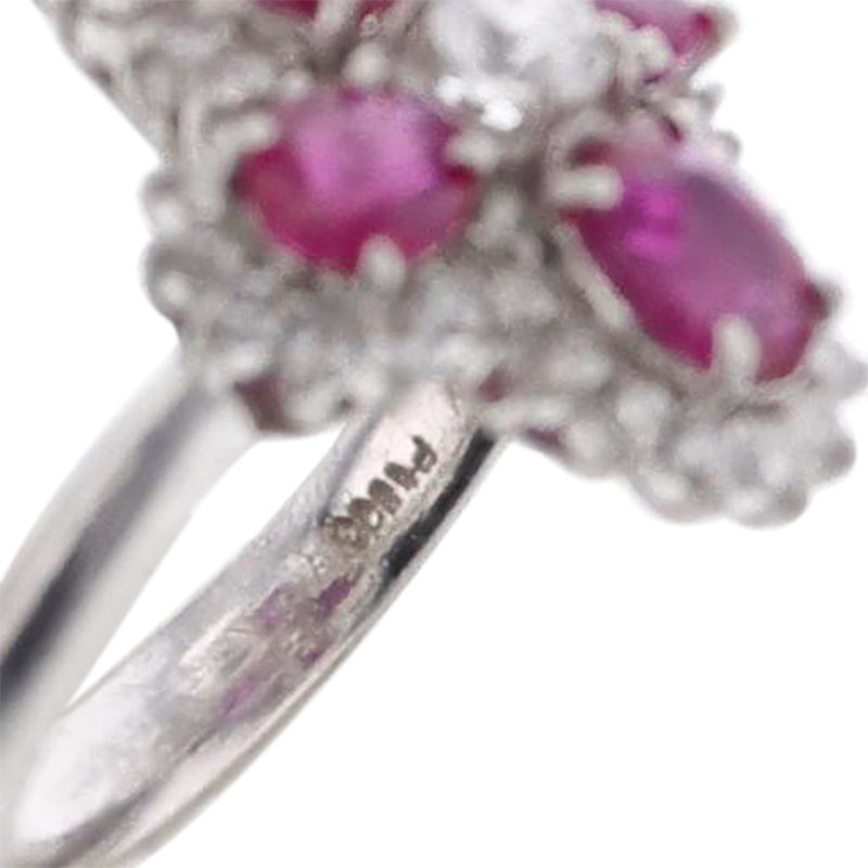 Ruby and Diamond Ring, Platinum