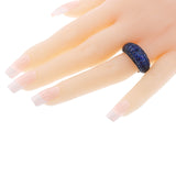 Invisibly Set Natural Sapphire Ring, 18k