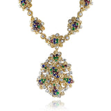 Van Cleef & Arpels by Andre Vassort Ruby, Emerald, Sapphire and Diamond Pendant Necklace