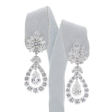 Van Cleef & Arpels Pear Shape Diamond Dangling Earrings, Detachable, Platinum