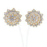 1960s Van Cleef & Arpels Graduating Diamond Floral Earrings, 18k