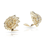 1960s Van Cleef & Arpels Graduating Diamond Floral Earrings, 18k