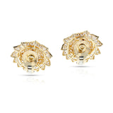 1960s Van Cleef & Arpels Graduating Diamond Floral Earrings, 18k