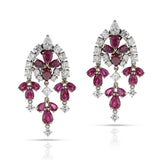 Van Cleef & Arpels Ruby and Diamond Chandelier Earrings, 18k