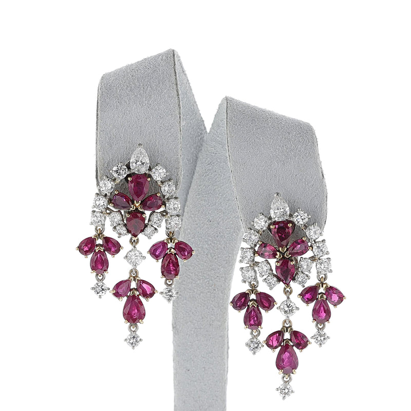 Van Cleef & Arpels Ruby and Diamond Chandelier Earrings, 18k