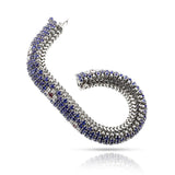 Italian Diamond, Ruby and Sapphire Bombe Bracelet, 18k