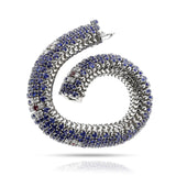 Italian Diamond, Ruby and Sapphire Bombe Bracelet, 18k