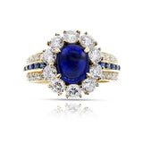 Van Cleef & Arpels Sapphire Cabochon and Diamond Ring, 18k