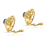 Cartier Paris Sapphire Cabochon and Diamond Earrings, 18k