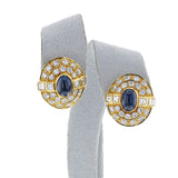 Cartier Paris Sapphire Cabochon and Diamond Earrings, 18k