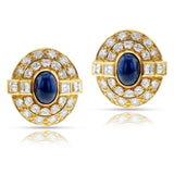 Cartier Paris Sapphire Cabochon and Diamond Earrings, 18k