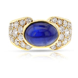 Van Cleef & Arpels Sapphire Cabochon and Diamond Ring, 18k