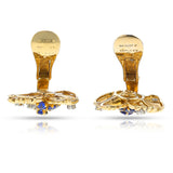 Van Cleef & Arpels Sapphire and Diamond Floral Earrings, 18k