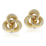 Vourakis Textured Gold and Diamond Trinity Earrings, 18k