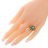 Van Cleef & Arpels Emerald and Diamond Cluster Ring, 18k