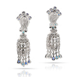 Sapphire and Diamond Dangling Earrings, 18k