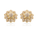 1960s Van Cleef & Arpels French Flower Diamond Petal Earrings